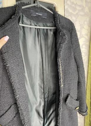 Твидовий піджак,піджак чорного кольору ,піджак прямого крою6 фото