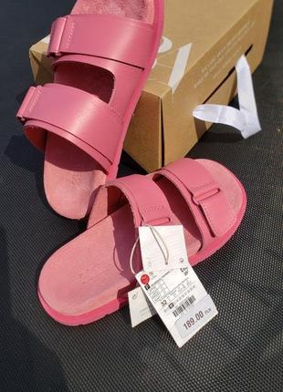 Шкіряні шльопанці босоніжки zara limited edition