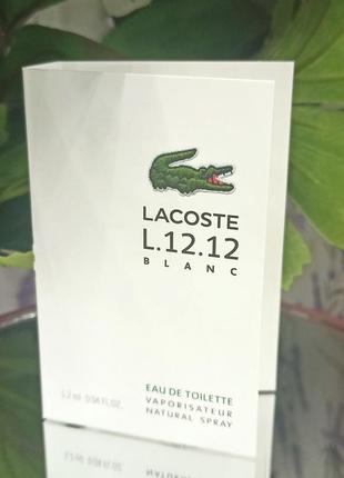 Туалетна вода eau de lacoste lacoste l.12.12 blanc пробник 1.2 мл/? чол.1 фото