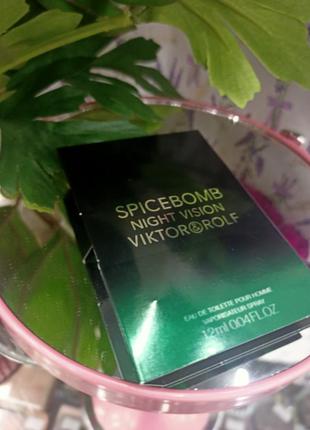 Туалетна вода для чоловіків viktor & rolf spicebomb night vision 1.2 мл, пробник2 фото