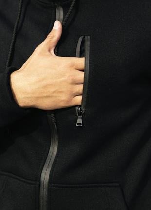 Спортивний костюм чорний / теплий / кофта + штани3 фото