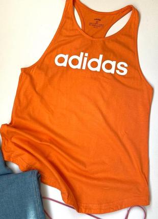 Спортивна майка від бренду adidas! оранж спортивная майка от бренда адидас оранжевый цвет
