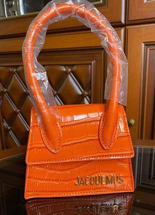 Сумка через плечо,мини сумкаjacquemus оранжевая