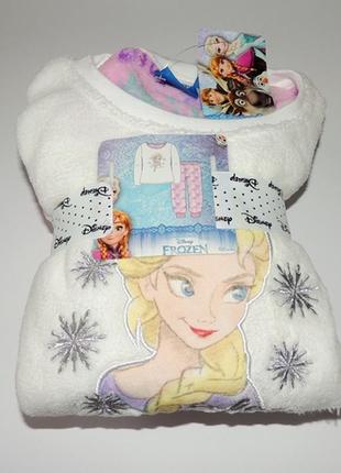 Пижама пушистый флис для девочки эльза, primark. размер 2-3 и 3-4 года