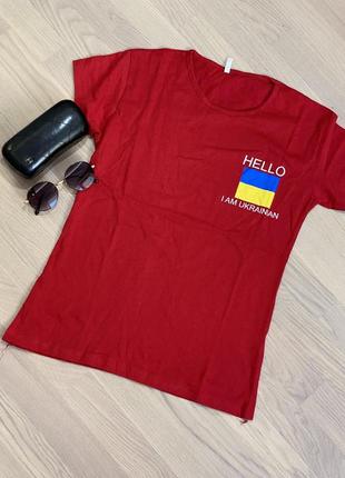 Красная патриотическая футболка україна