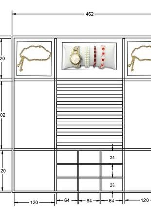 Органайзер wooden organizer для украшений коричневый2 фото