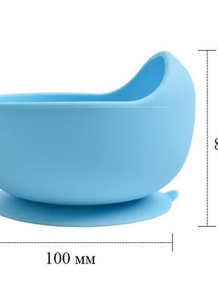 Тарелка силиконовая на присоске салатовая tg0-y07