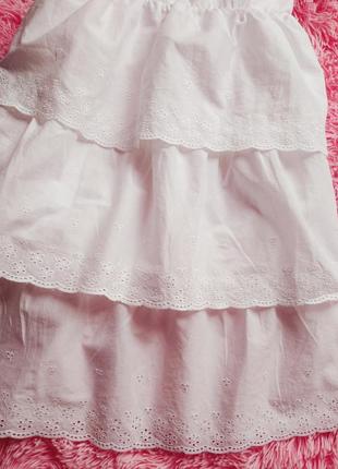 Сукня бавовна h&m 8 років (128см) біла прошва5 фото