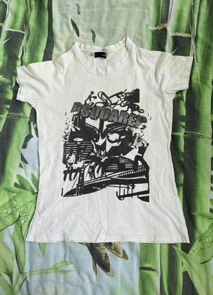 Dsquared фірмова брендова жіноча футболка біла подовжена стильна модна1 фото