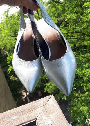 Босоніжки жіночі legit сріблясті жіночі босоніжки на каблуку в стилі zara7 фото