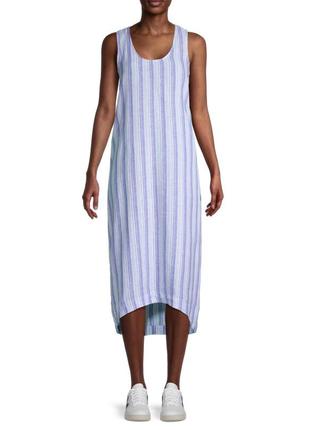 Плаття в смужку з льону від saks fifth avenue