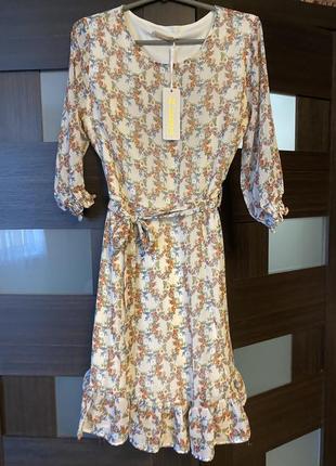 Плаття в квіточку 👗 креп шифон i-zer 7