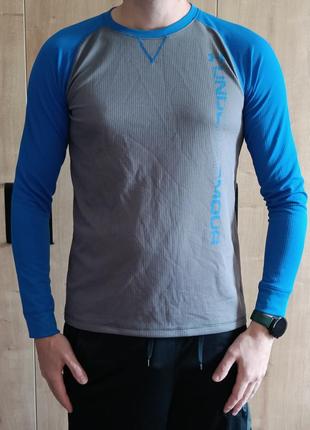 Мужская спортивная футболка с длинным рукавом under armour, размер s-m2 фото