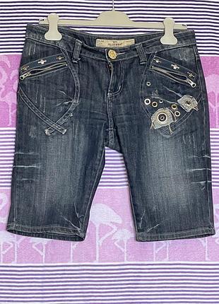 Жіночі темно-сині джинсові шорти розмір m/46.
