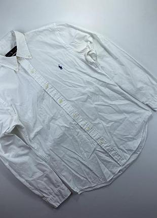 Белоснежная рубашка polo ralph lauren
