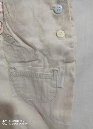 Вельветові штани бавовняні на підтяжках напівкомбінезон пісочник бавовна унісекс велюр2 фото