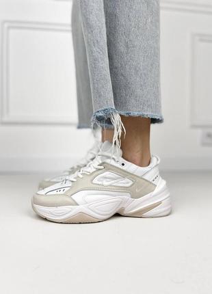 Nike m2k tekno summit white женские кроссовки найк м2к текно