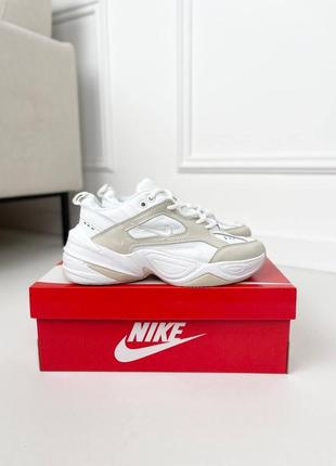 Мужские кроссовки nike m2k tekno summit white / найк м2к текно / бежевые