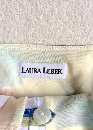 Белоснежная юбка карандаш в ярких цветах-laura lebek2 фото