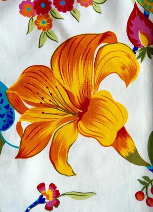 Белоснежная юбка карандаш в ярких цветах-laura lebek4 фото