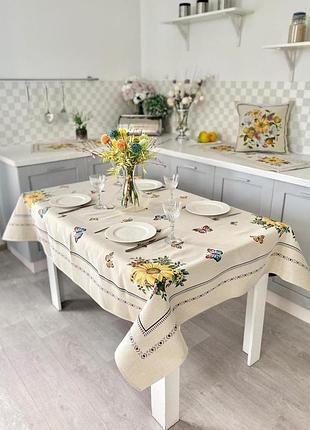 Скатертина гобеленова limaso 137 х 137 см. скатертина на стіл