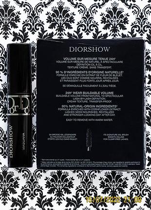 Тушь для объема ресниц christian dior diorshow 24h buildable volume mascara 090 black 4 мл3 фото