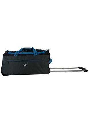 Дорожная сумка на колесиках 42l tb275-22 черная с синим4 фото