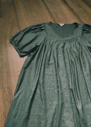 Сукня з підворотом вільного крою з короткими об'єднання ємними рукавами diesel оригінал4 фото