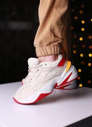 Nike m2k tekno white red 1 женские кроссовки найк м2к текно