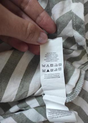 Сорочка в смужку з натуральної тканини 100% котон алгодон5 фото