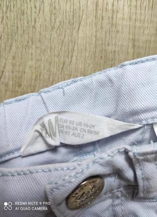 Шорти джинсові h&m единорожка на дівчинку, р. 92. 3