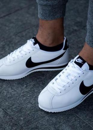 Nike cortez white black 2 жіночі кросівки найк кортез3 фото