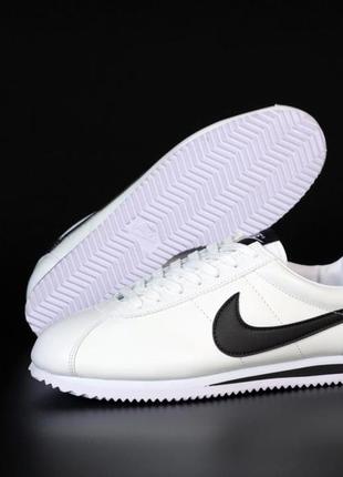 Nike cortez white black 2 жіночі кросівки найк кортез8 фото