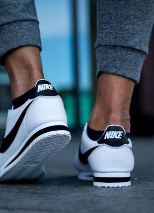Nike cortez white black 2 жіночі кросівки найк кортез7 фото