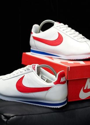 Nike cortez white red женские кроссовки найк кортез4 фото