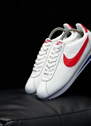 Nike cortez white red жіночі кросівки найк кортез6 фото