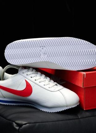 Nike cortez white red женские кроссовки найк кортез3 фото