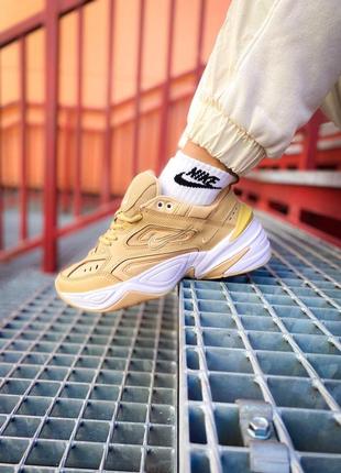 Nike m2k tekno light brown жіночі кросівки найк м2к текно