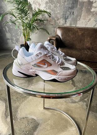 Nike m2k tekno essential white silver мужские кроссовки найк м2к текно3 фото