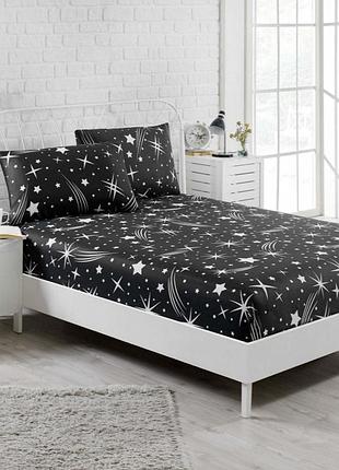Простынь на резинке 160х200+50х70см(2шт.) с наволочками eponj home b&w - bigfilamin laci