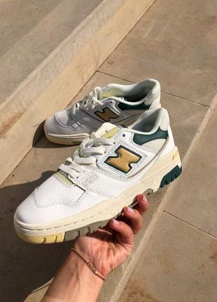 New balance 550 aime leon dore natural green мужские кроссовки нью беленс