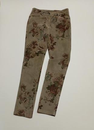 Prani, брюки стрейч, с цветочным принтом, италия.1 фото