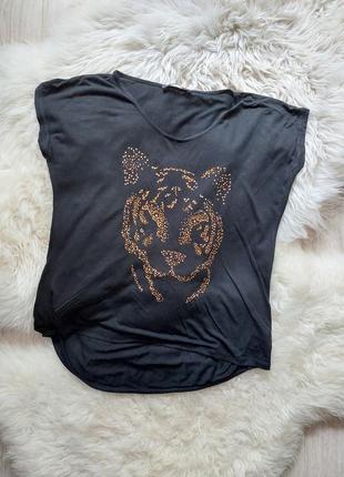 💙💖💛 мягчайшая футболочка з паєтками тигр5 фото
