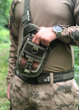 Військова сумка бананка тактична олива2 фото