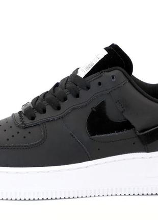 Женские кроссовки nike air force 1 low black white 37-384 фото