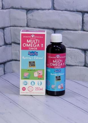 Multiomega 3 junior сироп вкус тропических фруктов омега 3, д3, польша