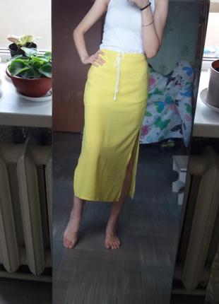 Восхитительная жёлтая юбка3 фото