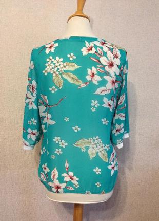 Блуза жіноча на квіти classic,шифон,р. м3 фото