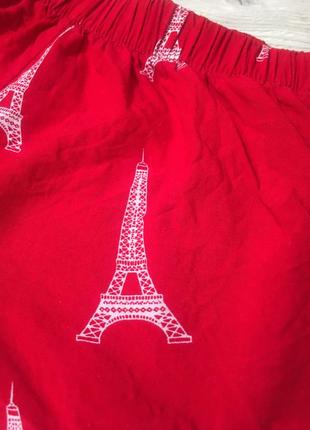 Червоні білі шортики спортивні париж з вежею ейфилевой3 фото