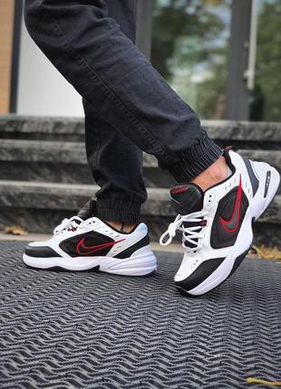 Nike air monarch iv white black red sales